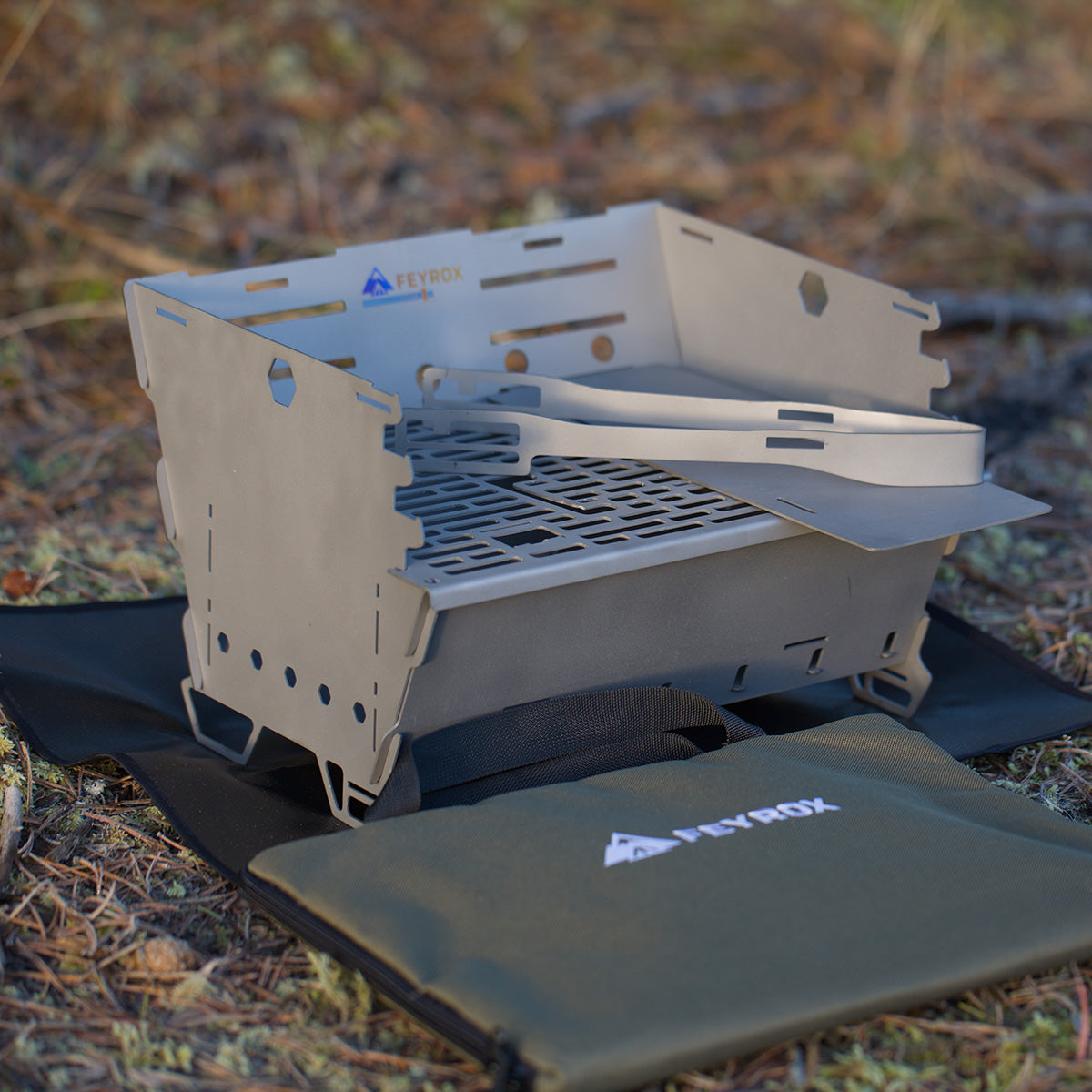 Feyrox grill i titan – portabel